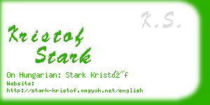 kristof stark business card